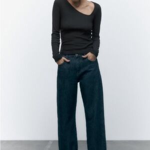 Zara Asymmetrical Comfort Gray Shirt